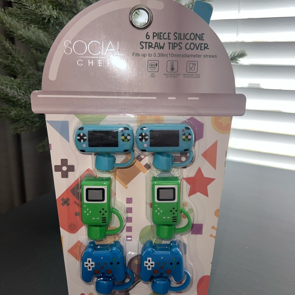 Silicone Gamer Straw Tips Cover Set